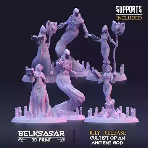 Summoner of the Ancient Spirits Nude and Clothed - Set x 6 3D print model