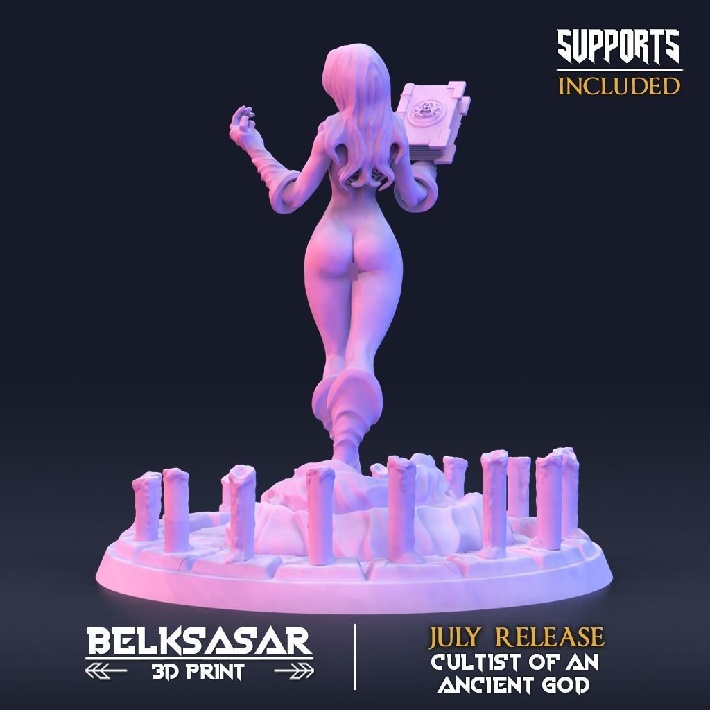 Summoner of the Crow Spirit Nude and Clothed - A 3D print model_5