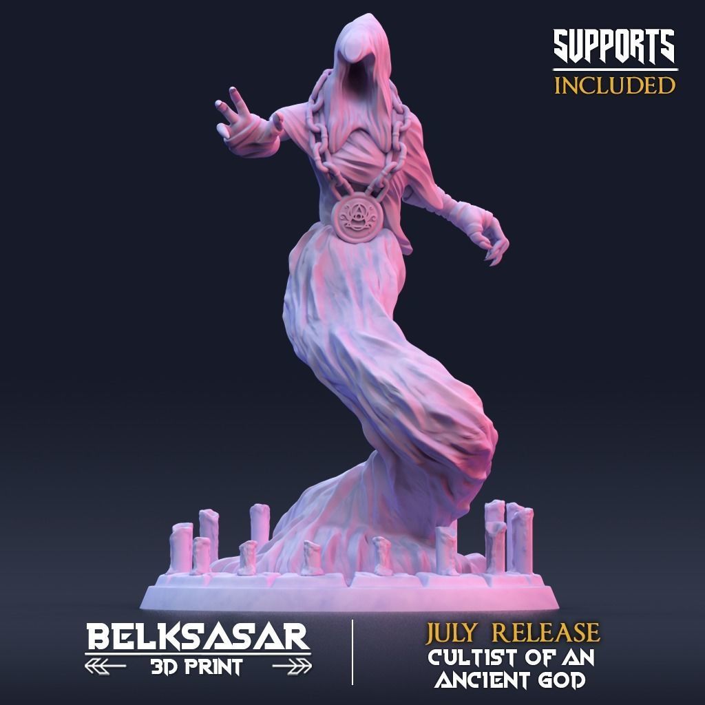 Summoner of the Crow Spirit Nude and Clothed - A 3D print model_8