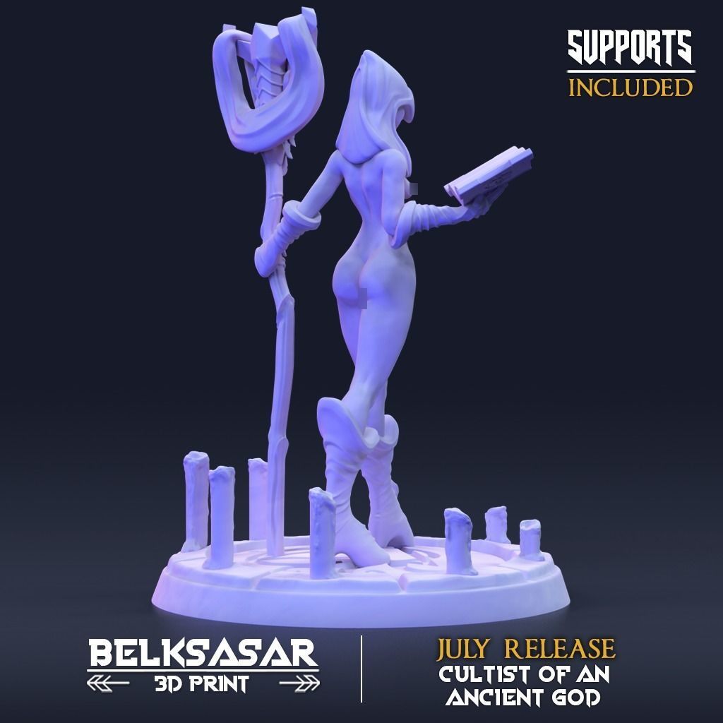 Summoner of the Ancient Spirits Nude - B 3D print model_3