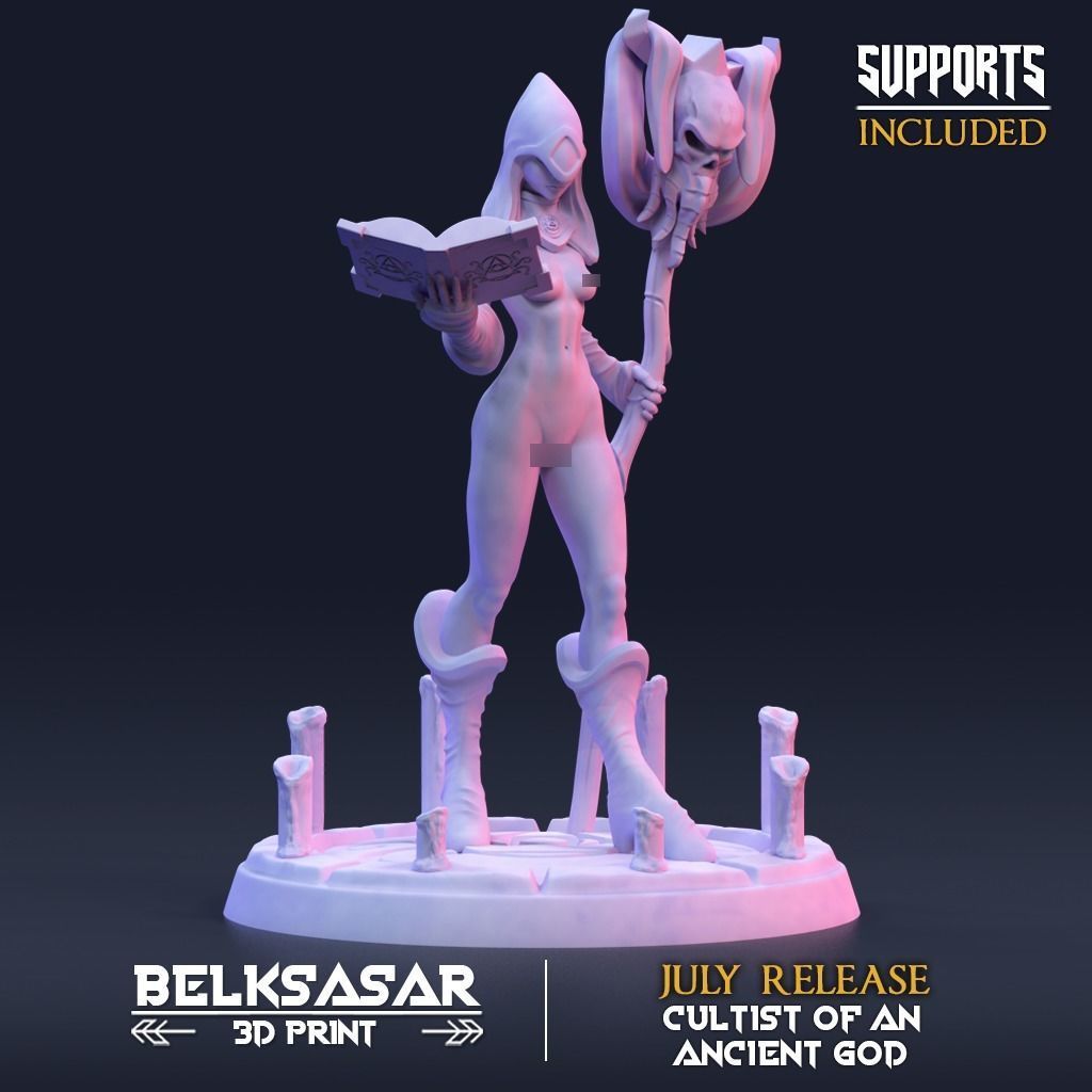 Summoner of the Ancient Spirits Nude - B 3D print model_1