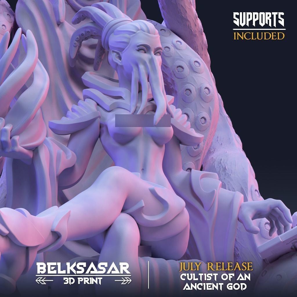 Prophetess of the Ancient god Pin Up Nude 3D print model_5