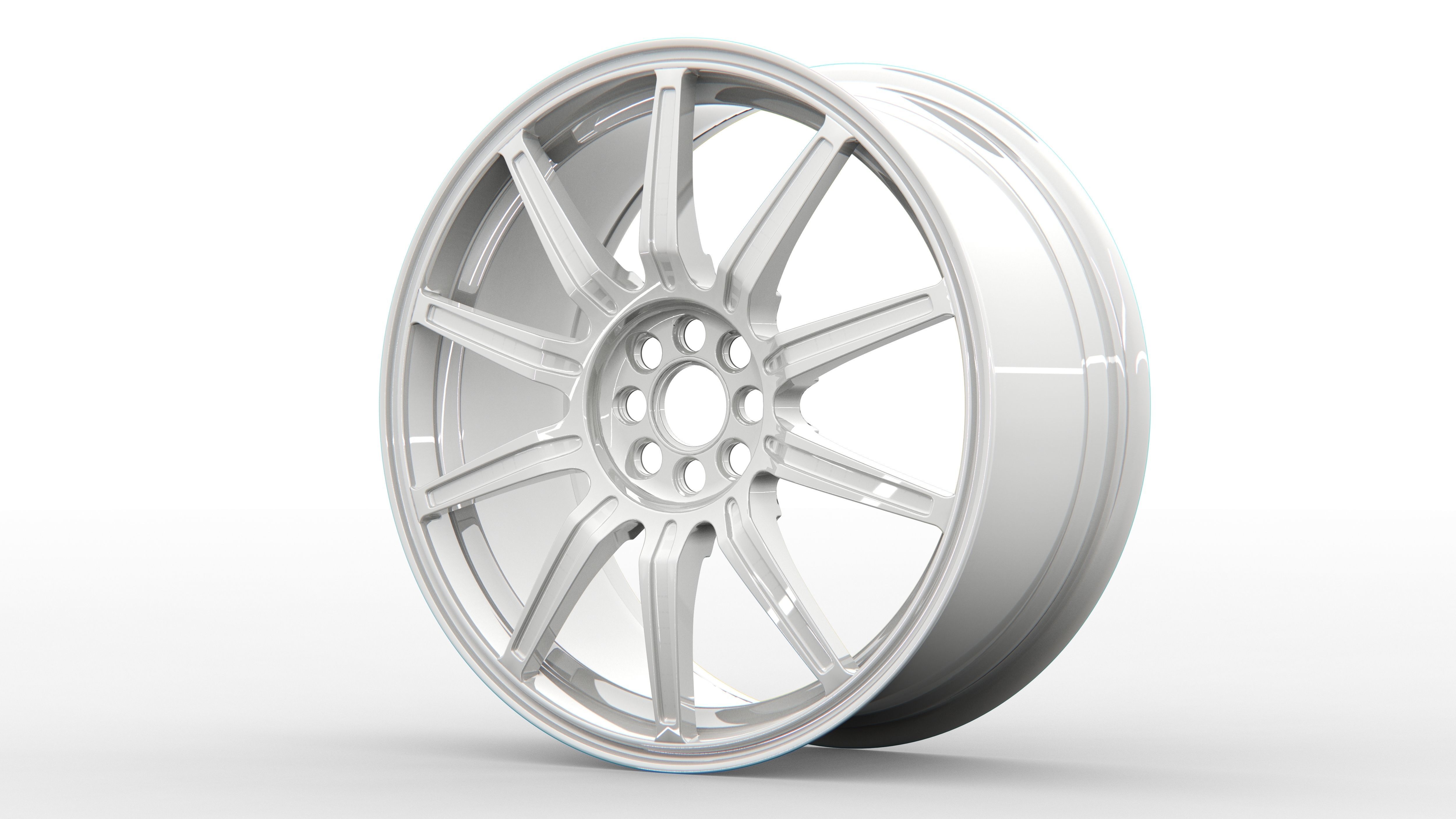 BBS Impreza WRX STI Wheel 3D model_12