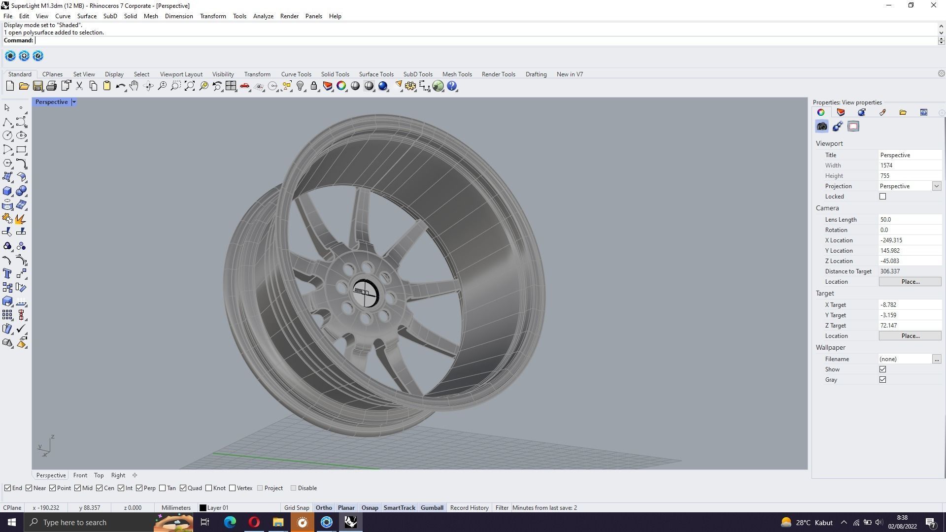 BBS Impreza WRX STI Wheel 3D model_20