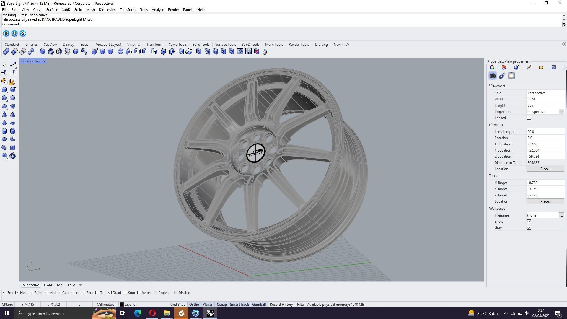 BBS Impreza WRX STI Wheel 3D model_18