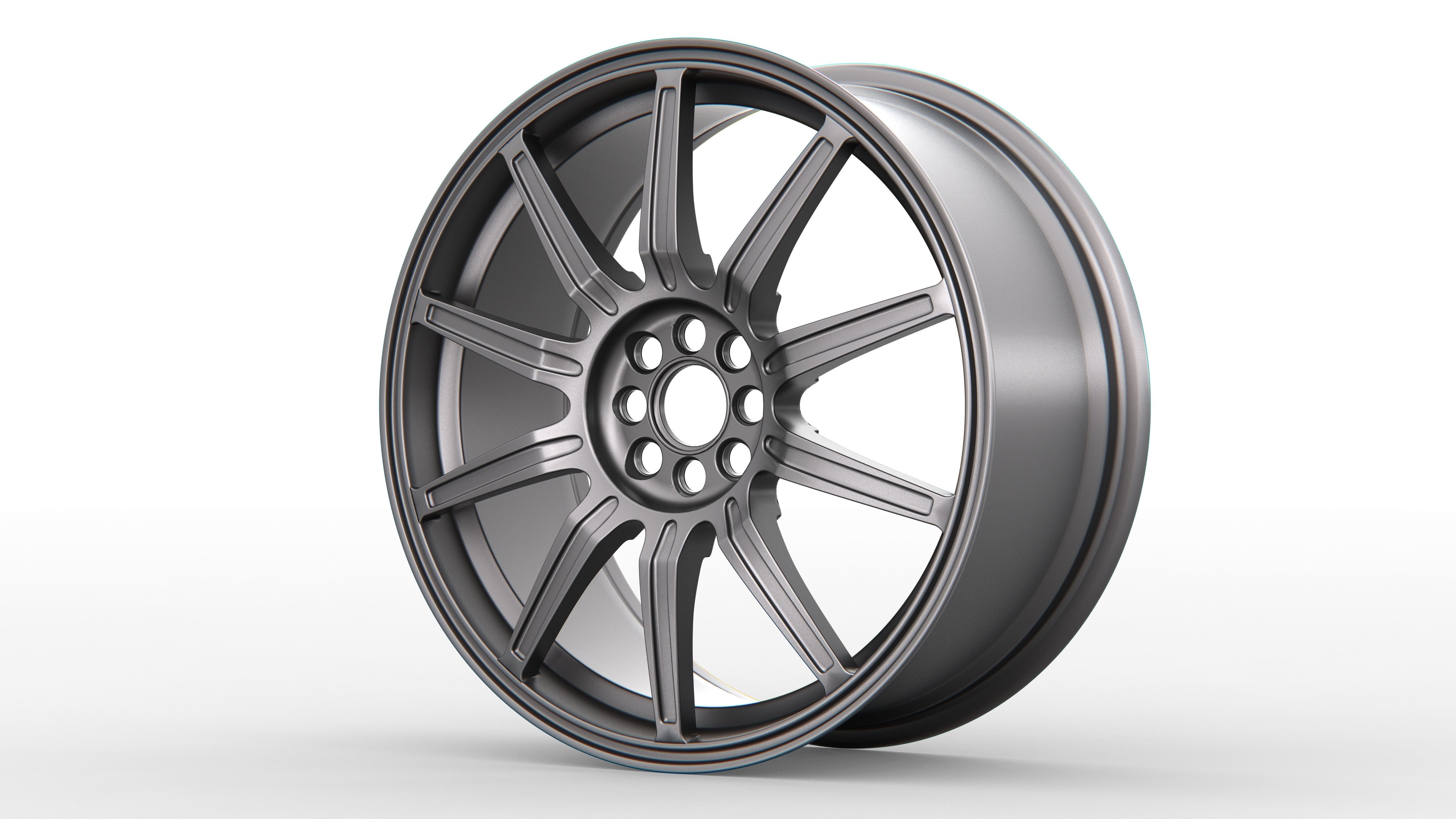 BBS Impreza WRX STI Wheel 3D model_9