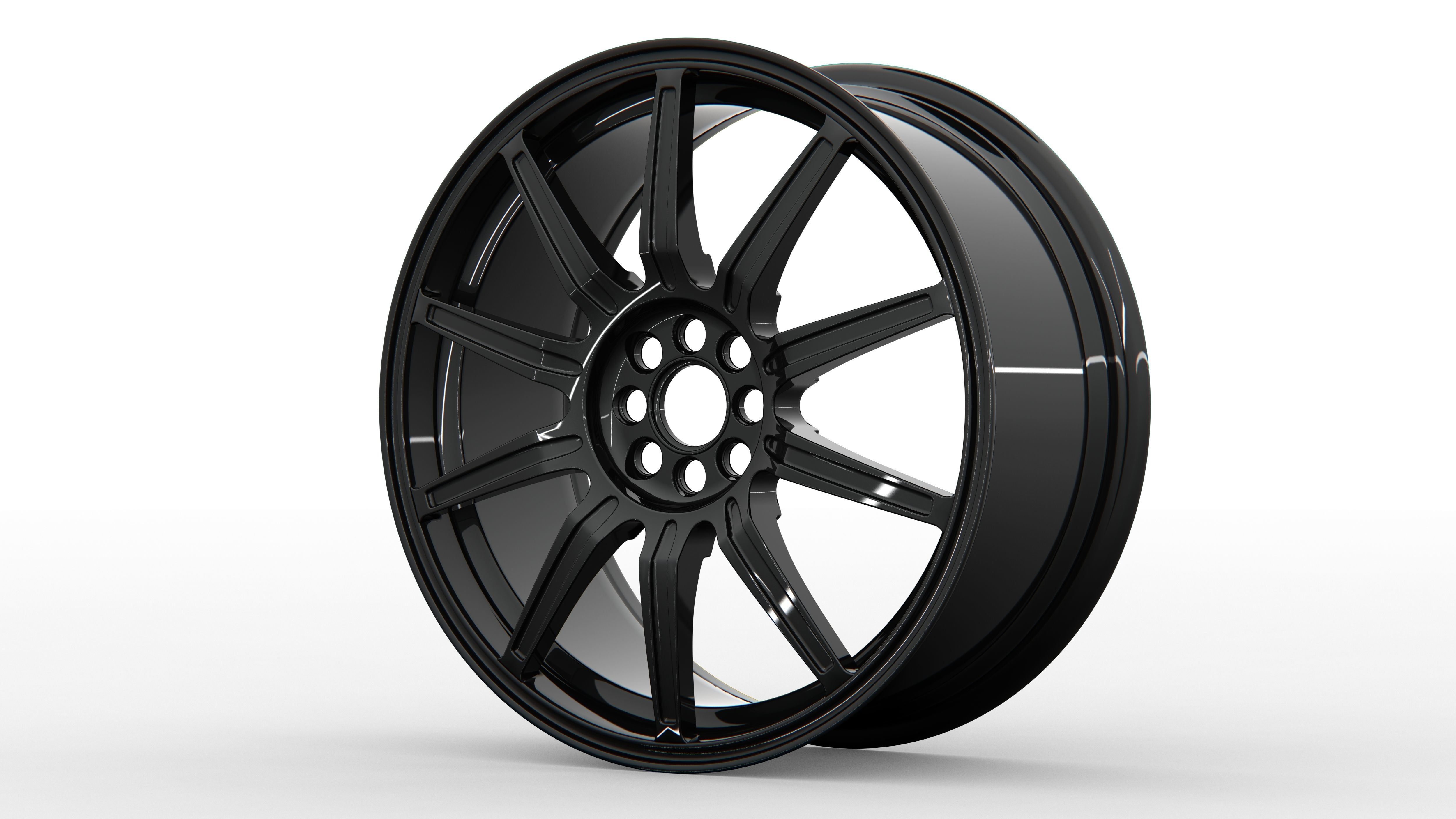 BBS Impreza WRX STI Wheel 3D model_11