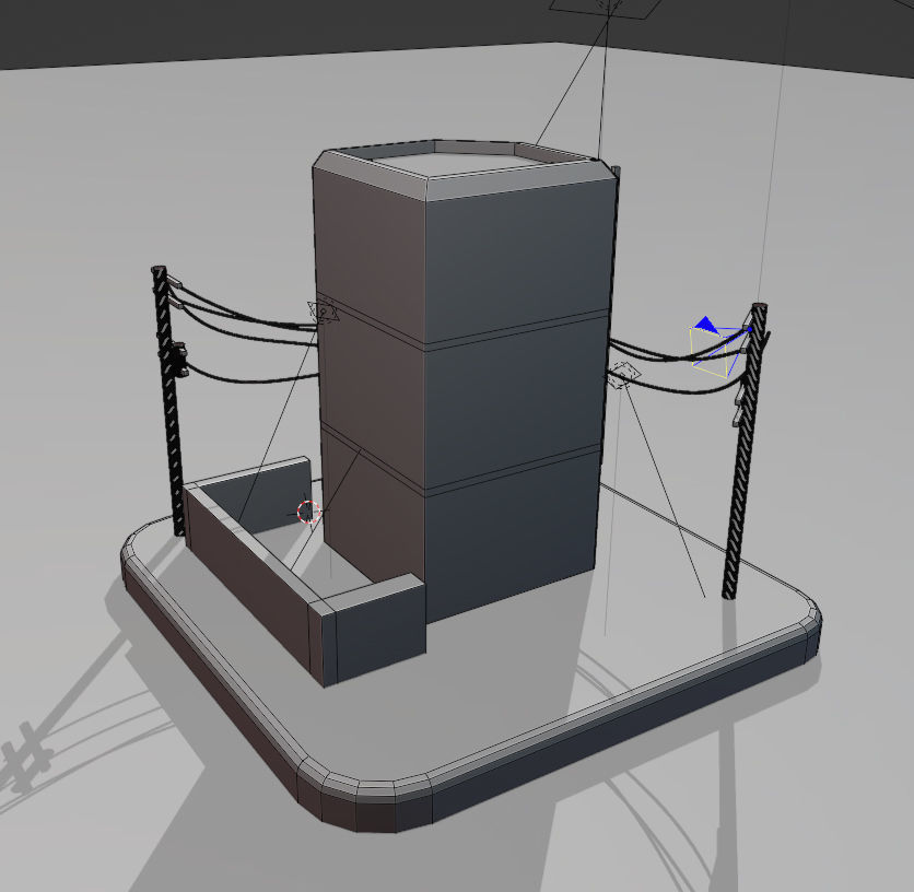 Low Poly Isometric Japan Style Restaurant Building  Low-poly 3D model_5