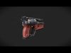 Cyberpunk gun Low-poly 3D model_1