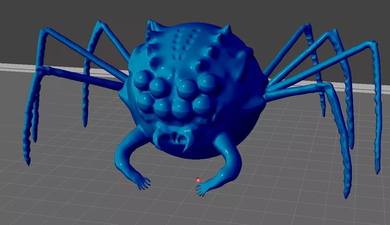 Double-sided spider 3D print model