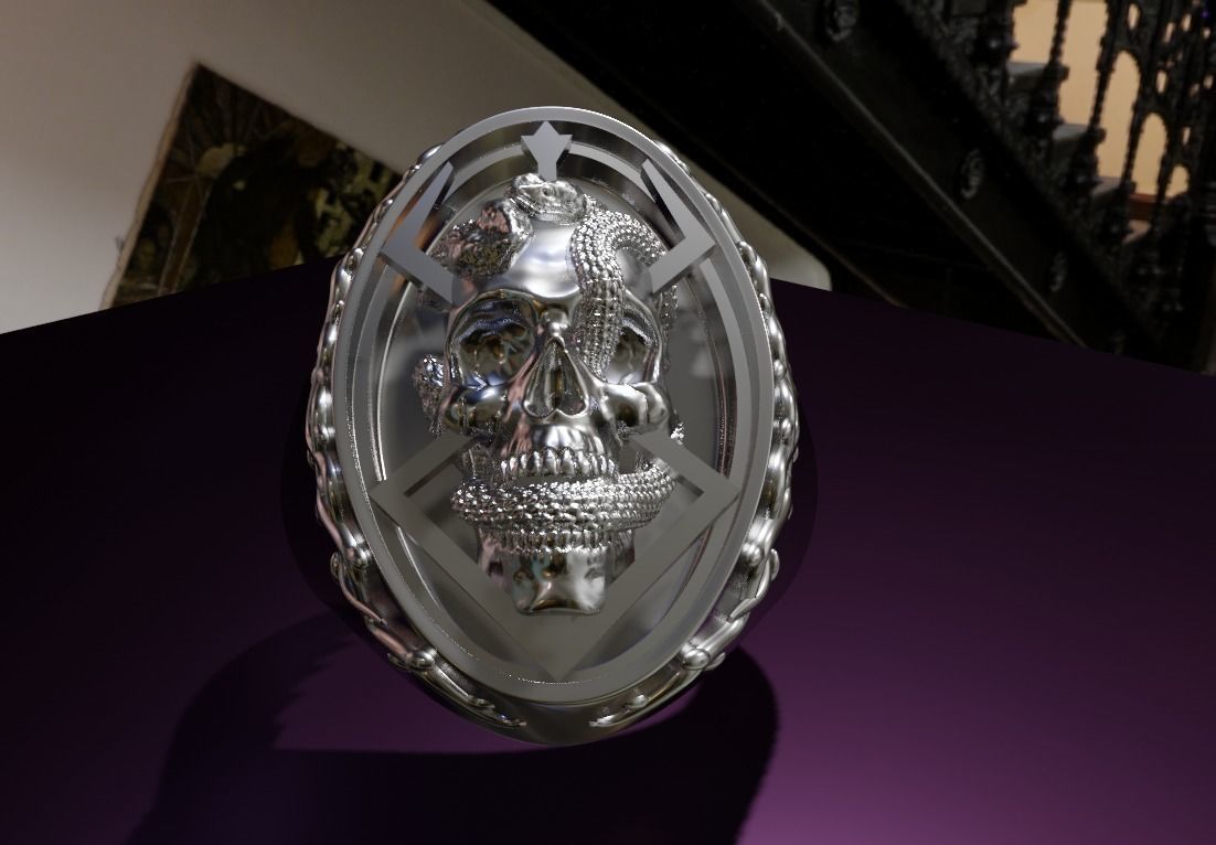 god of war ring  3D print model_1