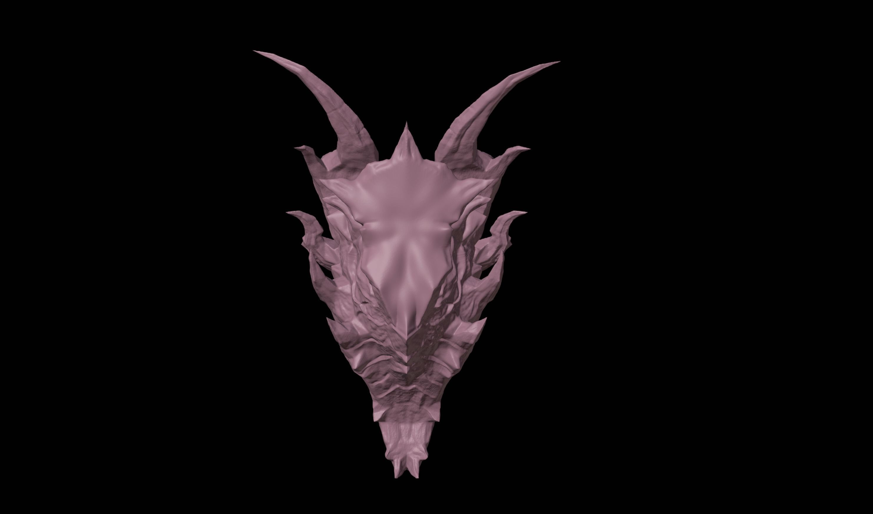 Alduin High Detail Bust 3D Model From TES V Skyrim 3D print model_8