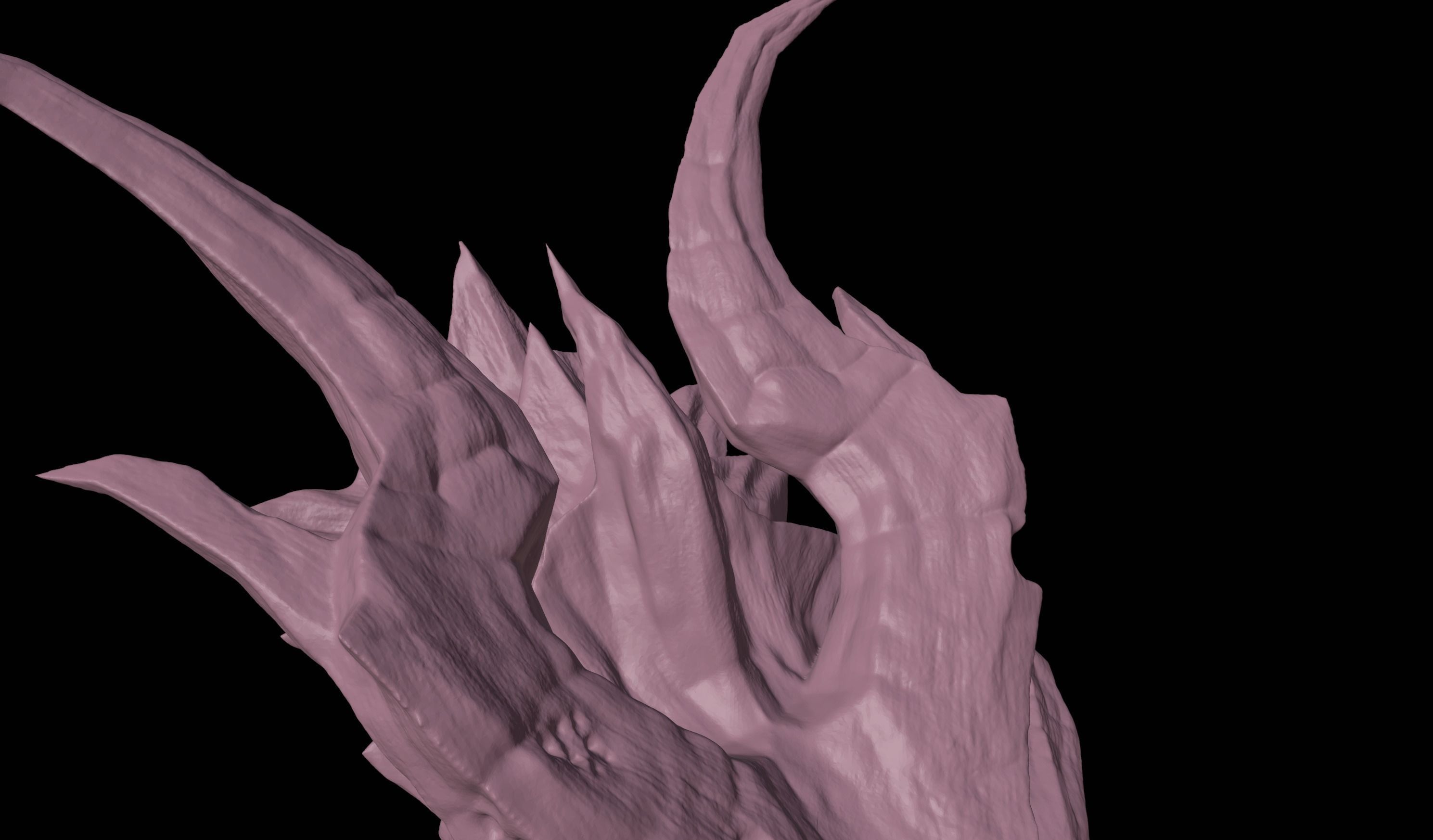 Alduin High Detail Bust 3D Model From TES V Skyrim 3D print model_13