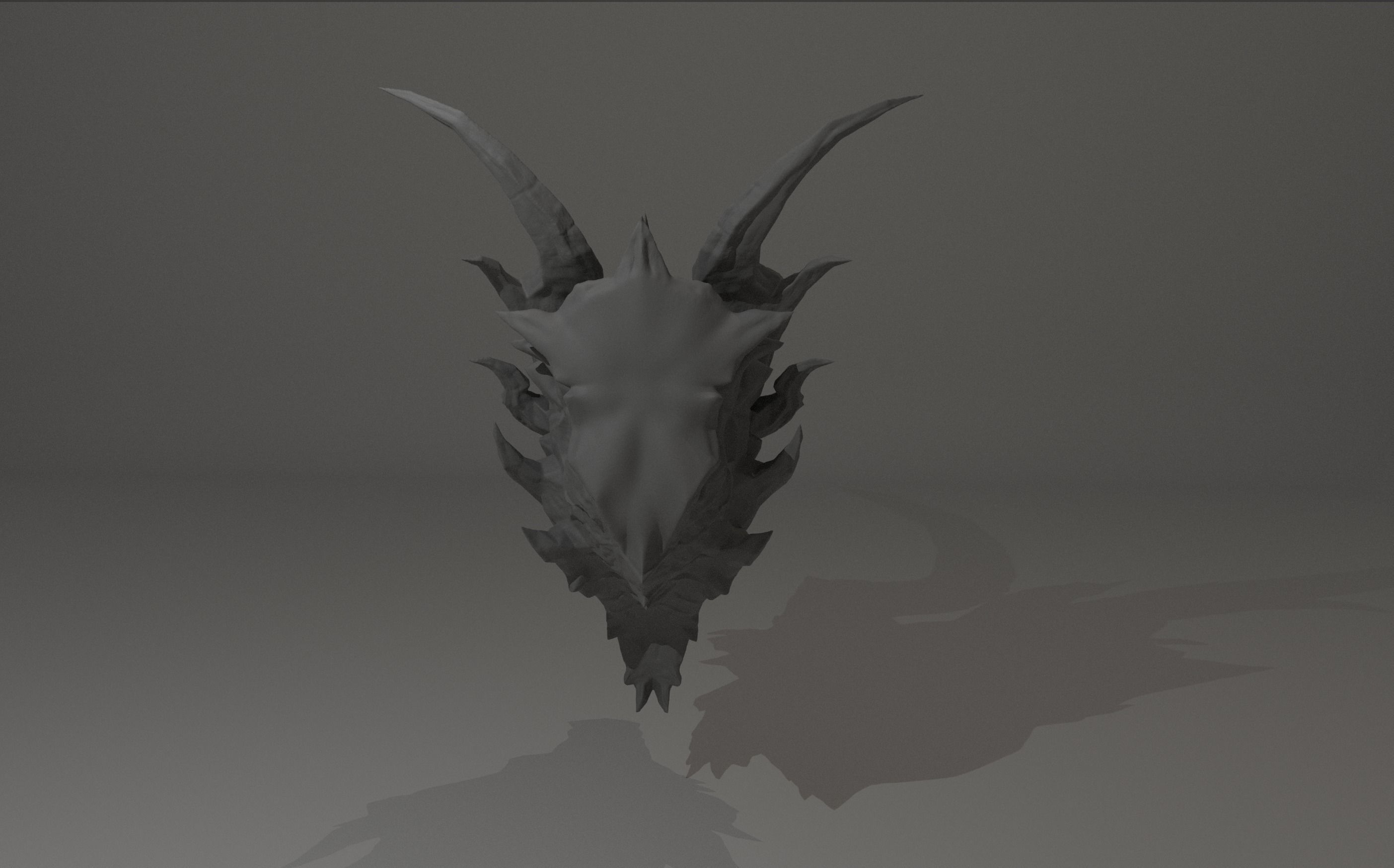 Alduin High Detail Bust 3D Model From TES V Skyrim 3D print model_5