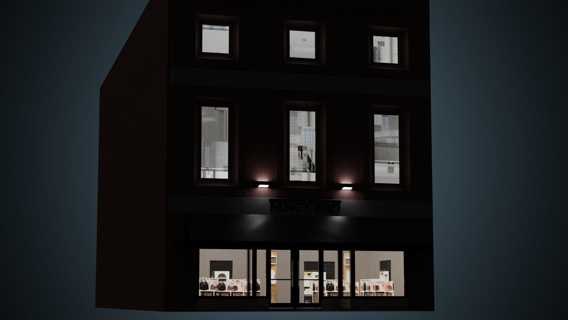 Building 27 Low-poly 3D model_9