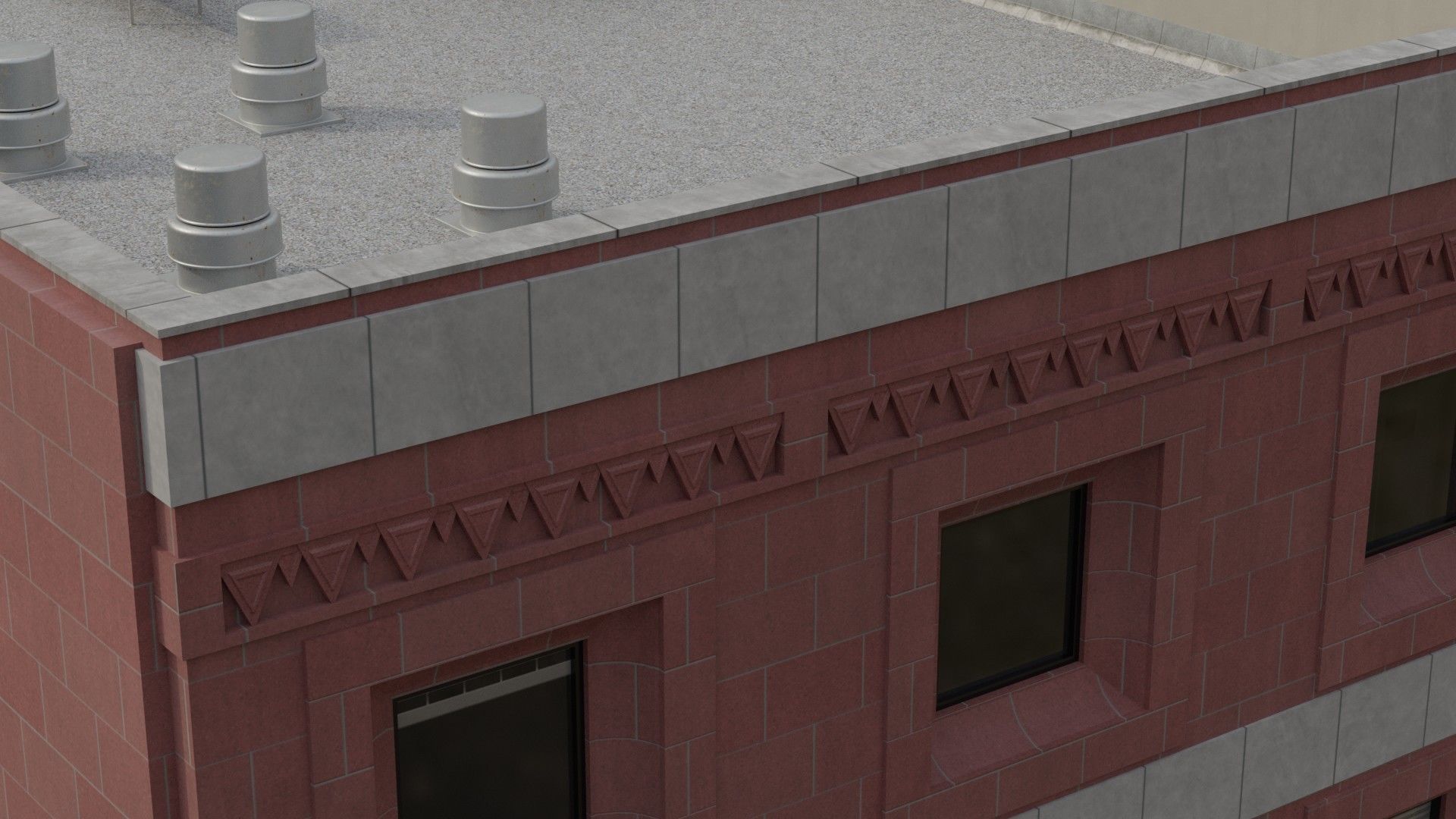 Building 27 Low-poly 3D model_7