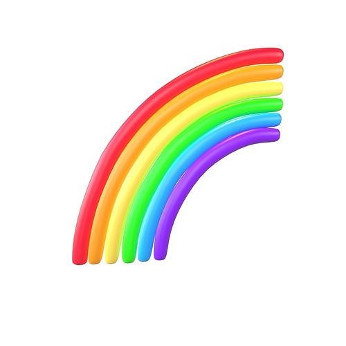 Rainbow v2 001 Low-poly 3D model
