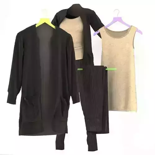 Dress And Pant Suit Set