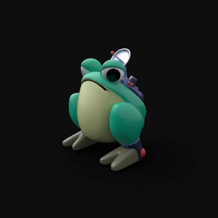 GunBound A-frog Low-poly 3D model_0