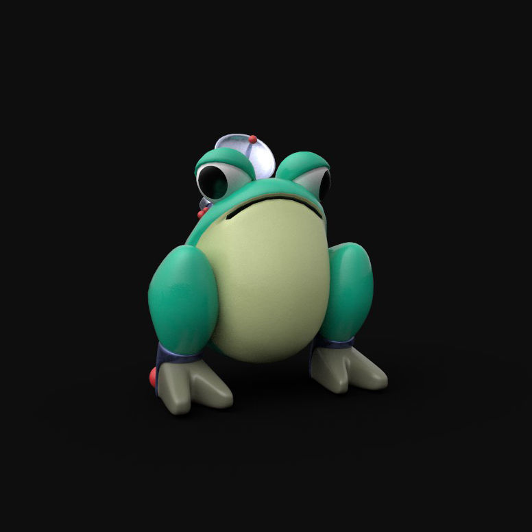 GunBound A-frog Low-poly 3D model_1