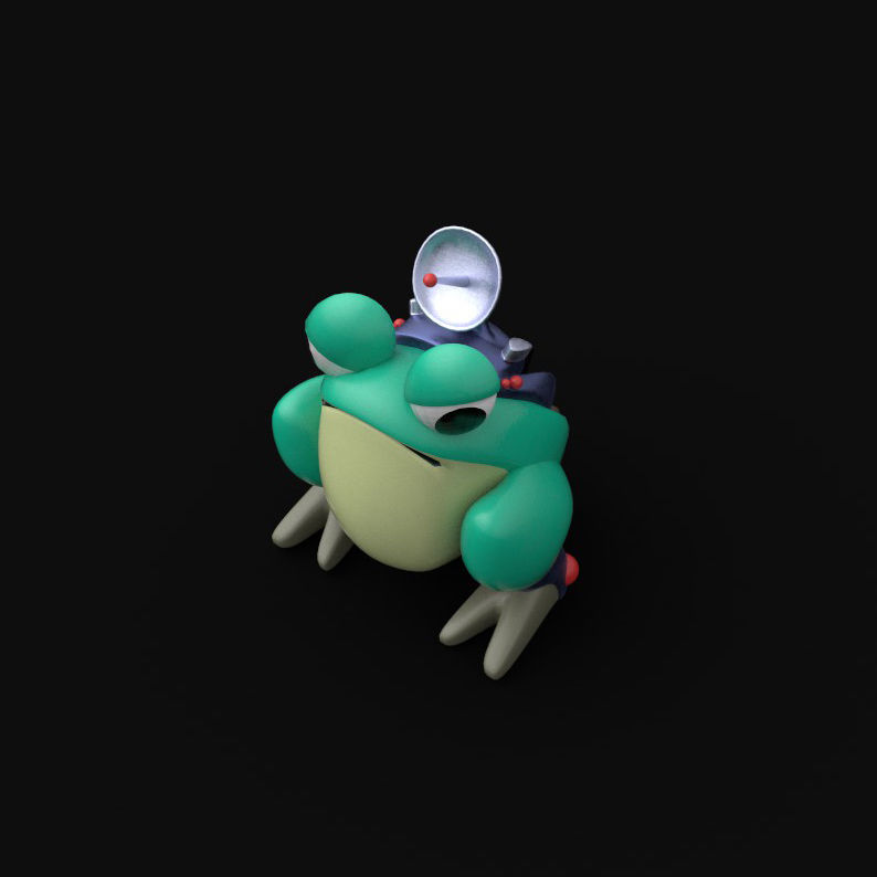 GunBound A-frog Low-poly 3D model_3