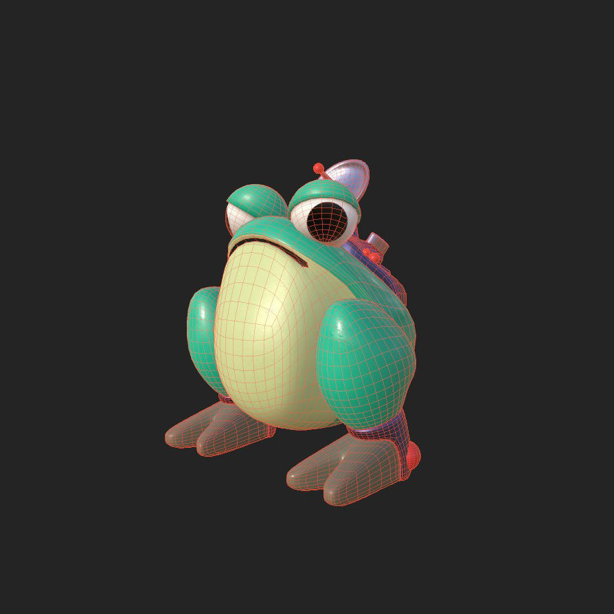 GunBound A-frog Low-poly 3D model_4