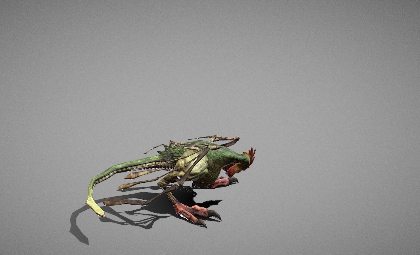 Basilisk Myth Low-poly 3D model_9