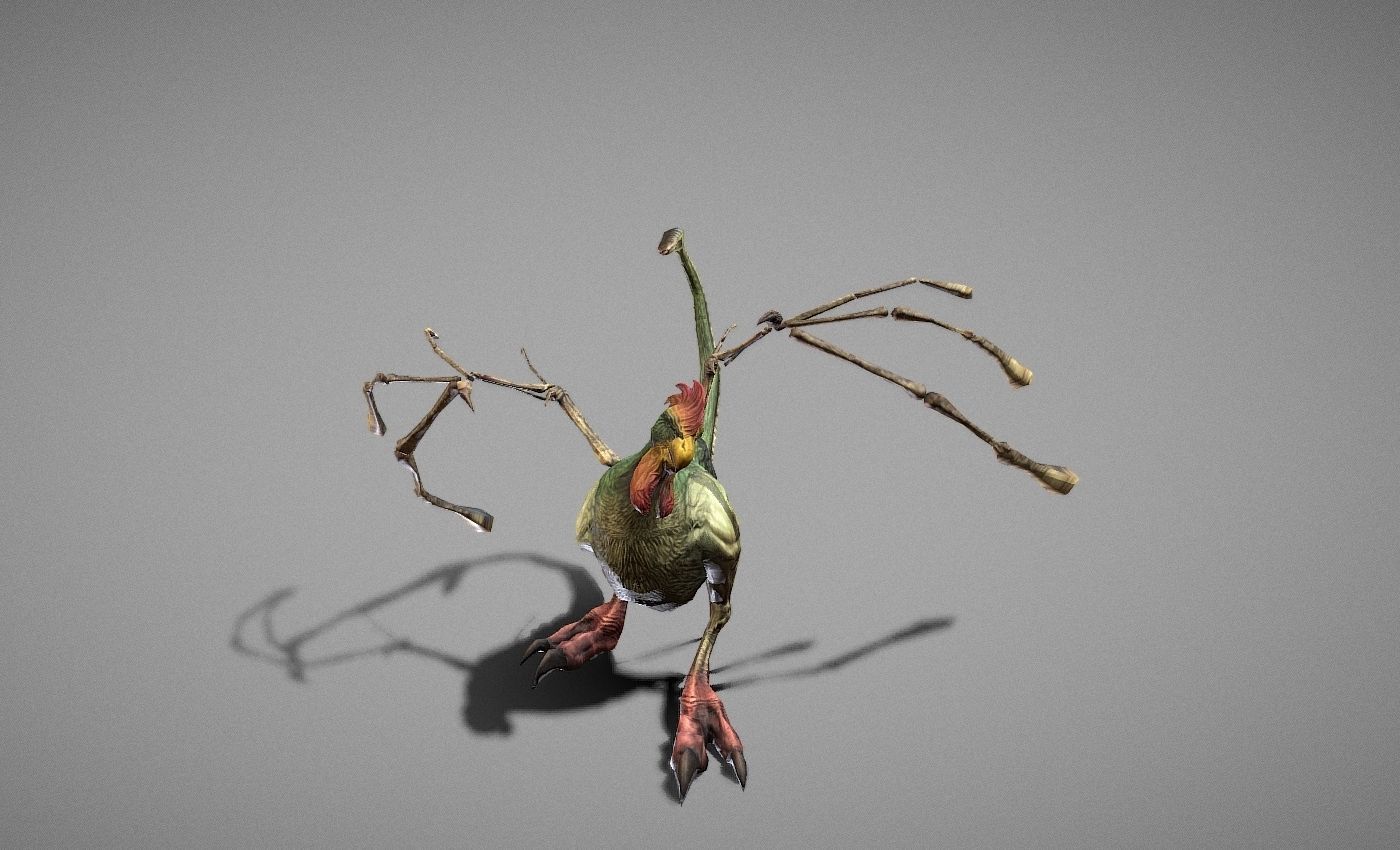 Basilisk Myth Low-poly 3D model_14