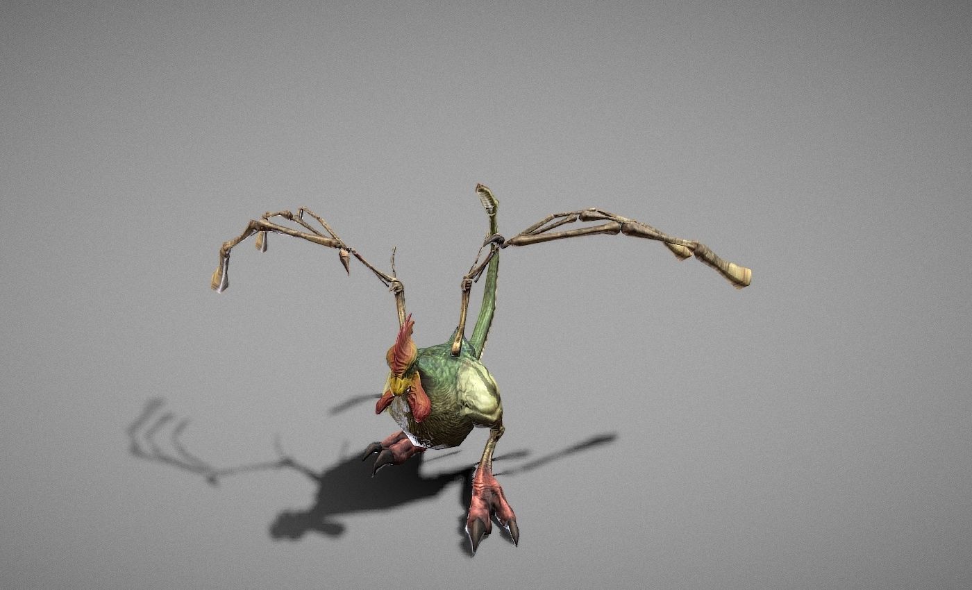 Basilisk Myth Low-poly 3D model_13