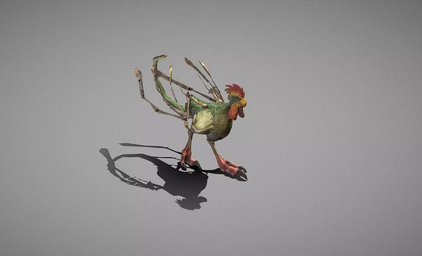 Basilisk Myth Low-poly 3D model_0