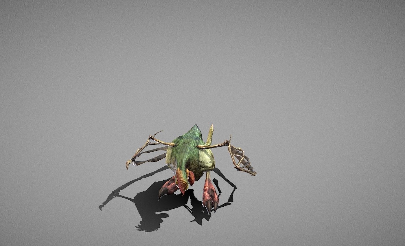 Basilisk Myth Low-poly 3D model_16