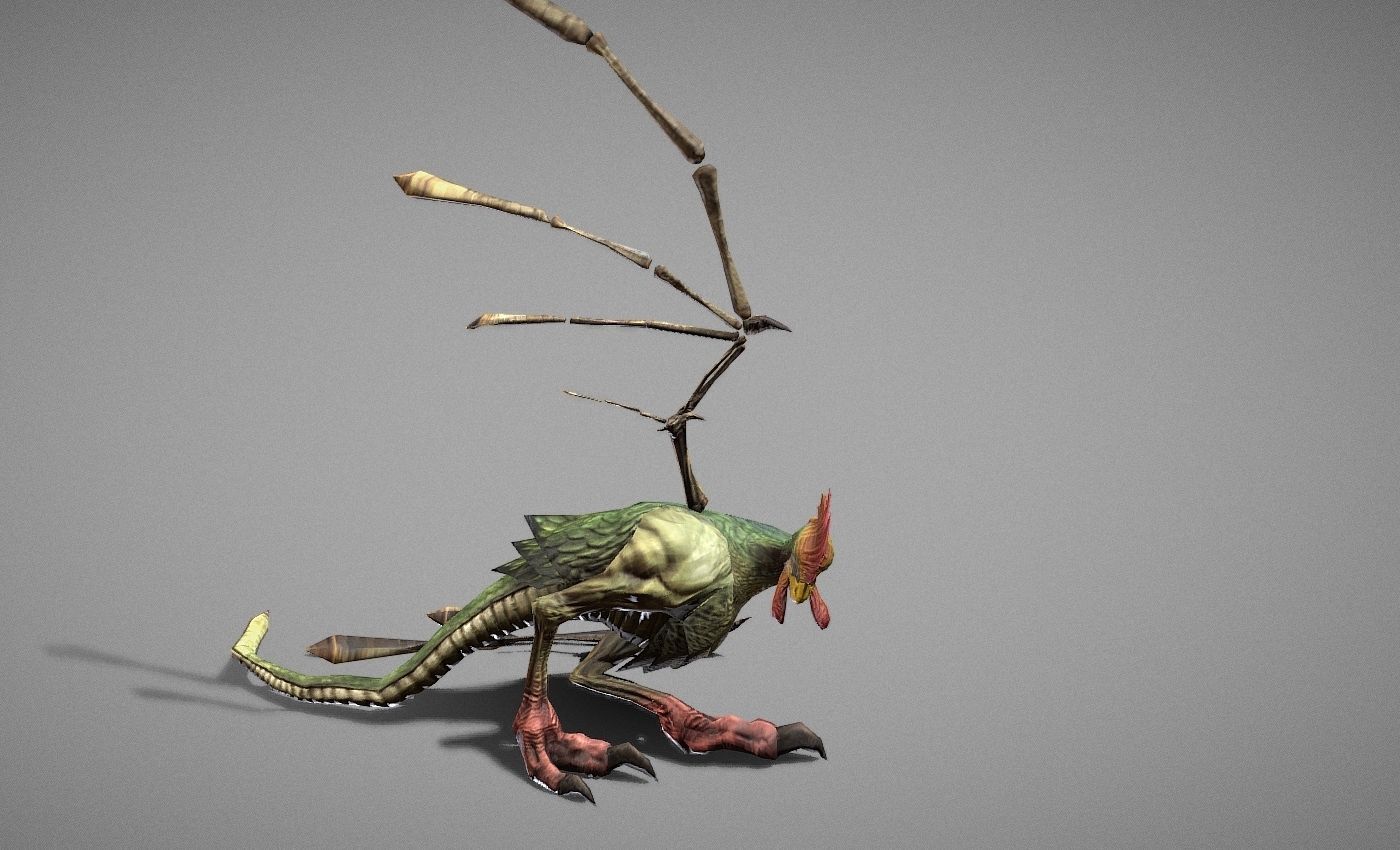 Basilisk Myth Low-poly 3D model_12