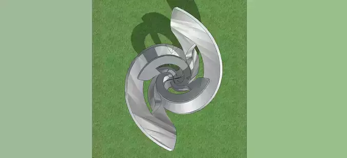 Spining flower artwork 3d sketchup 3D model