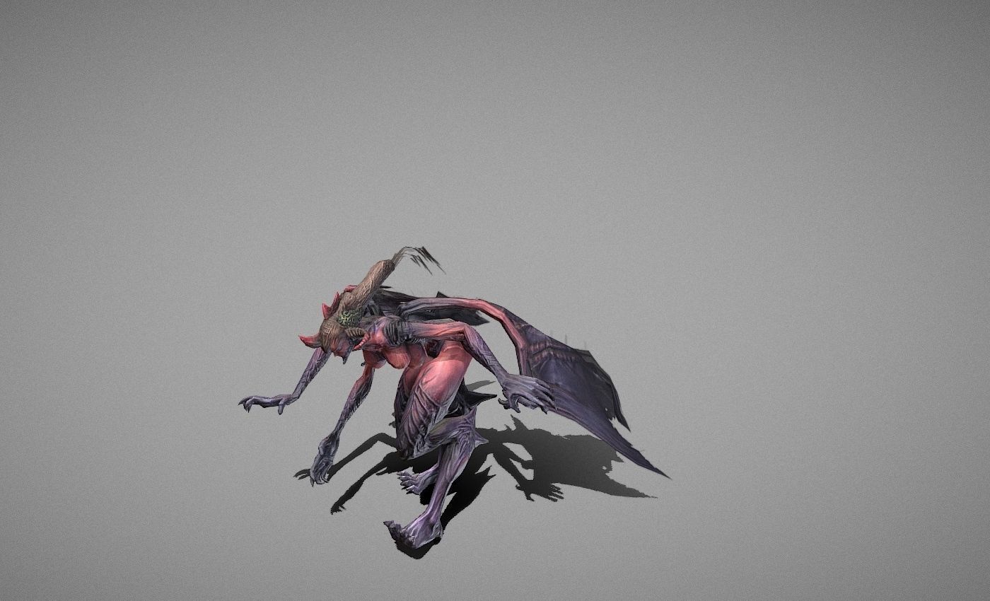 Berial Demon Low-poly 3D model_7