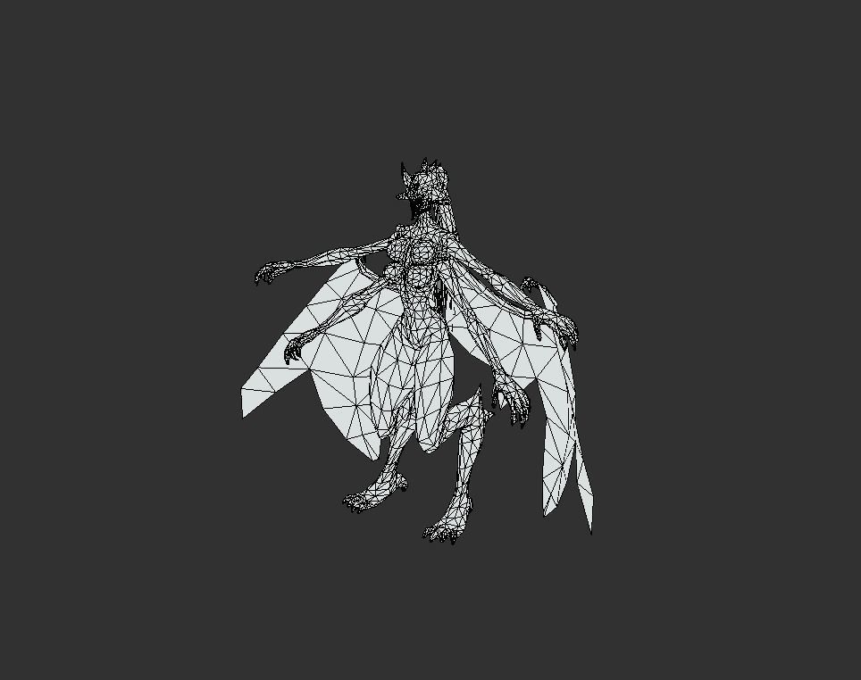 Berial Demon Low-poly 3D model_5