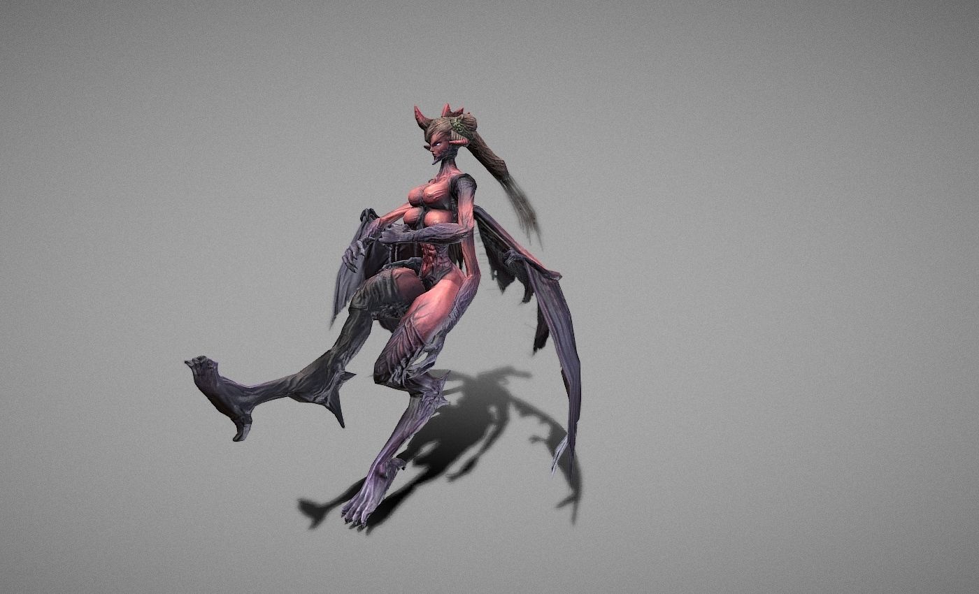 Berial Demon Low-poly 3D model_10