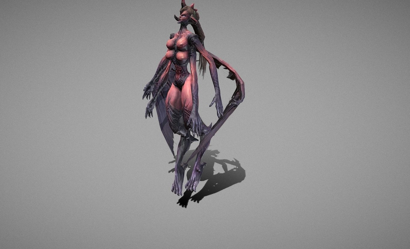Berial Demon Low-poly 3D model_9