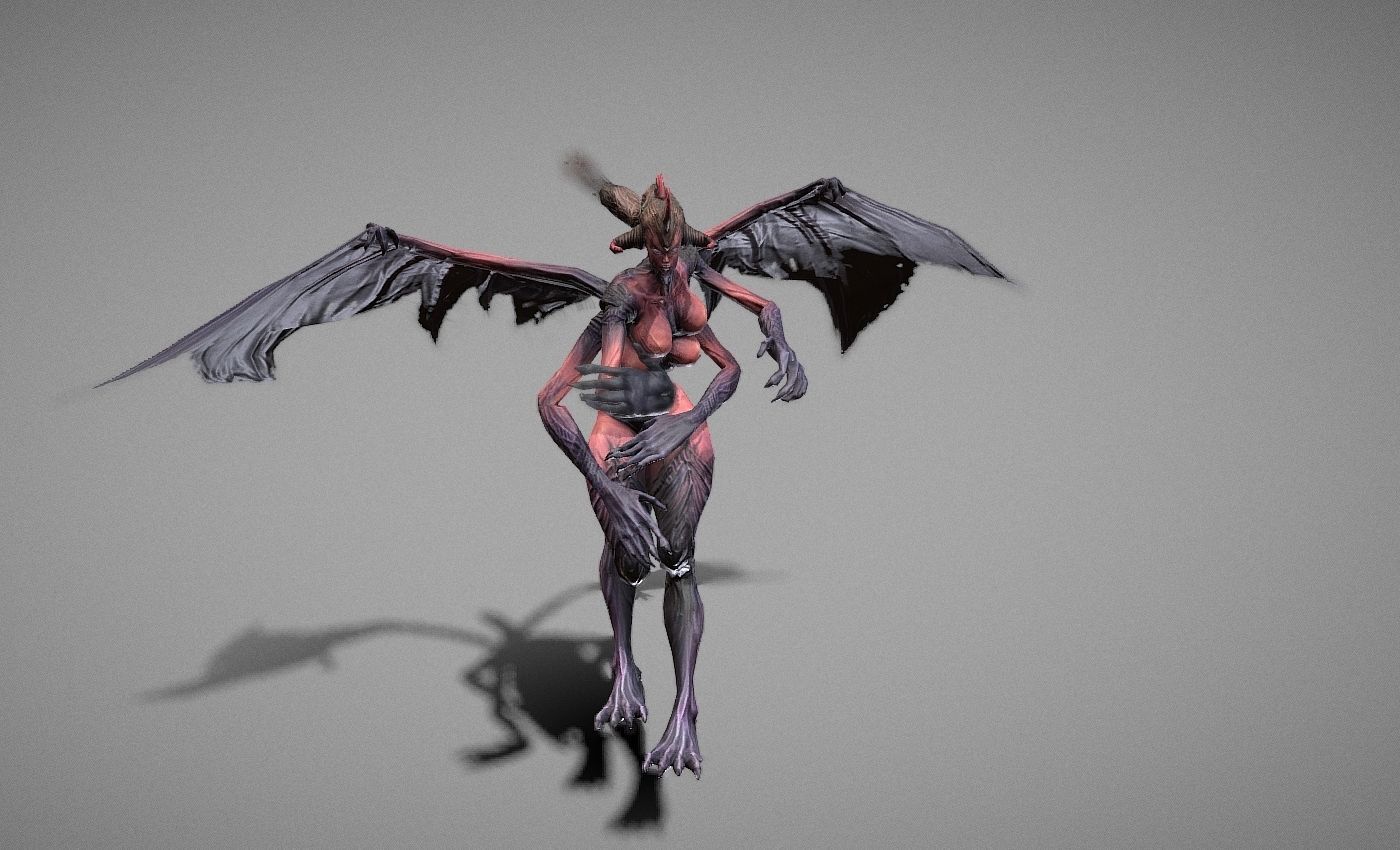 Berial Demon Low-poly 3D model_31