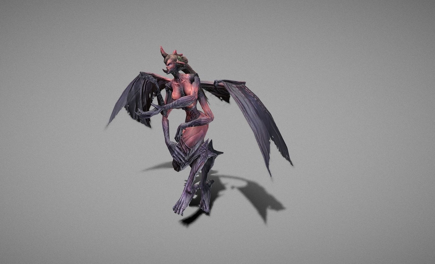 Berial Demon Low-poly 3D model_14