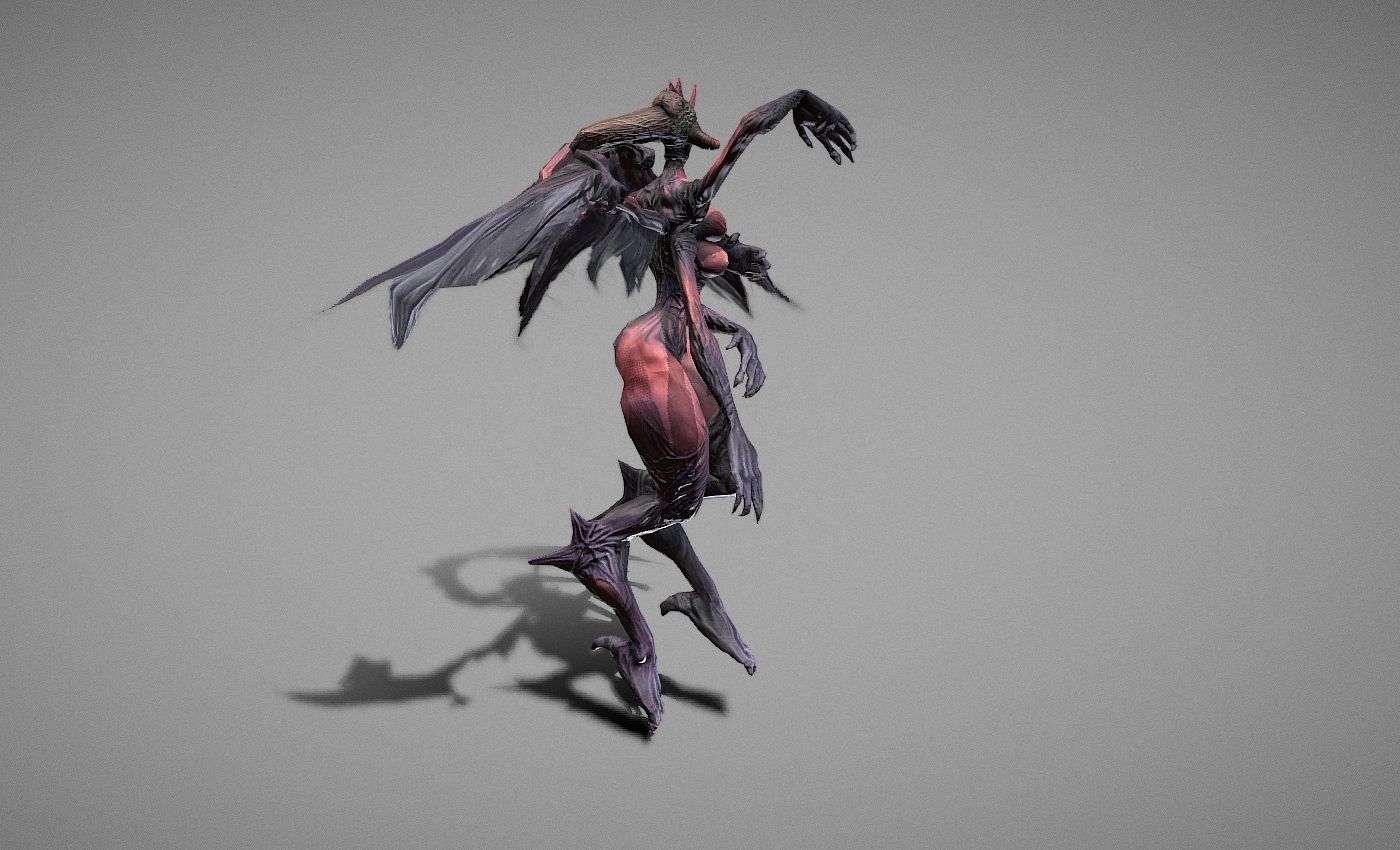 Berial Demon Low-poly 3D model_29