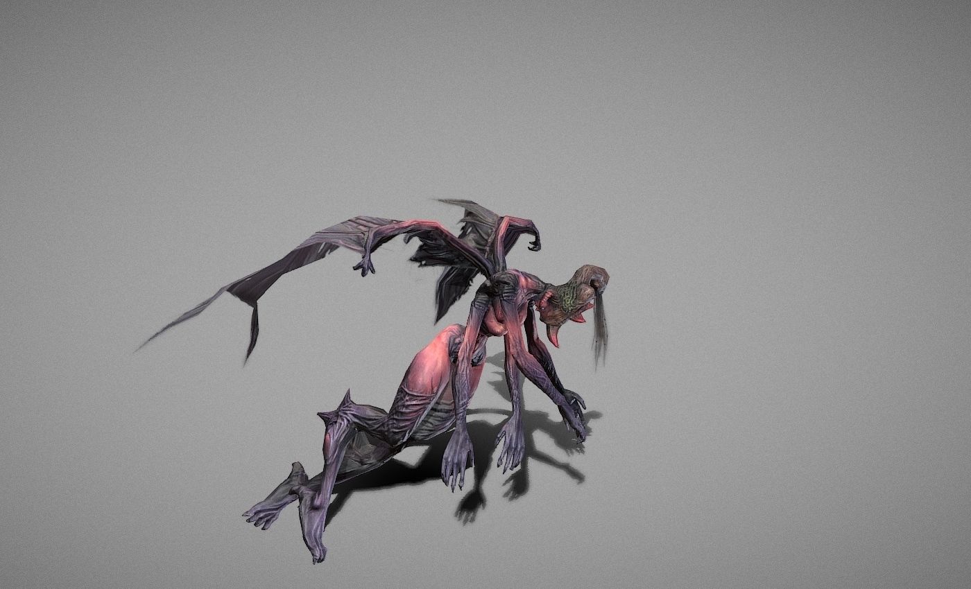 Berial Demon Low-poly 3D model_13