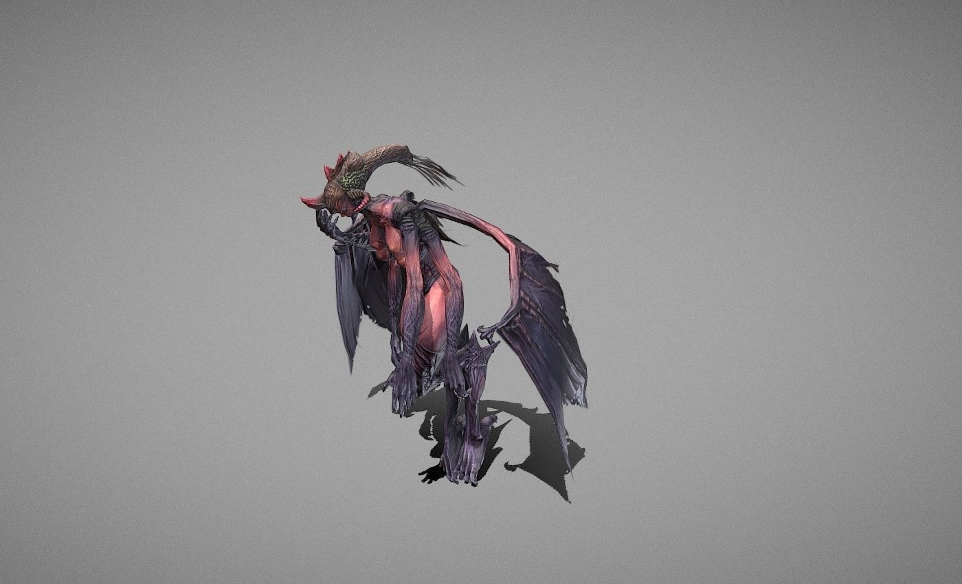 Berial Demon Low-poly 3D model_12