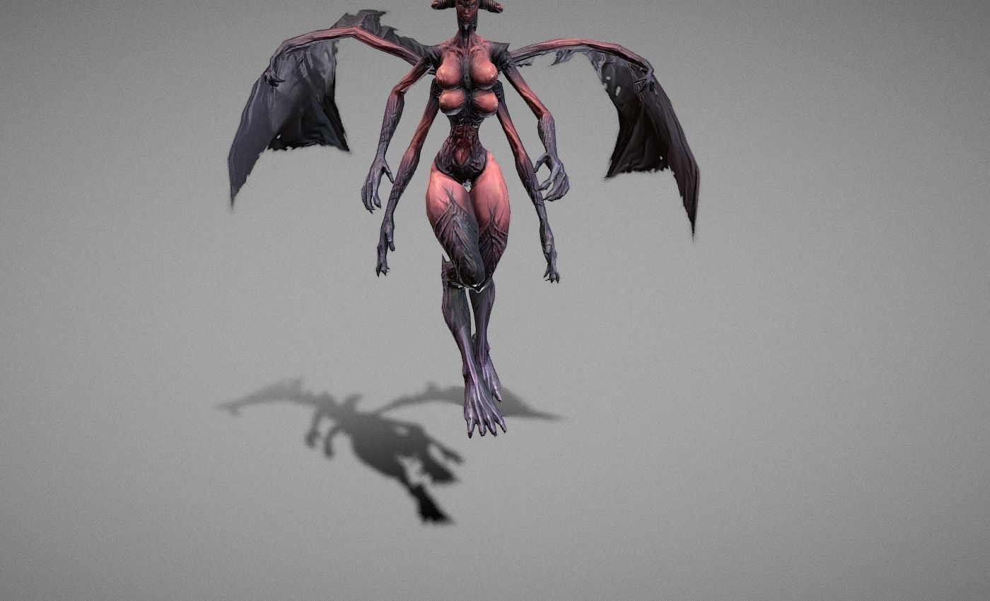 Berial Demon Low-poly 3D model_35