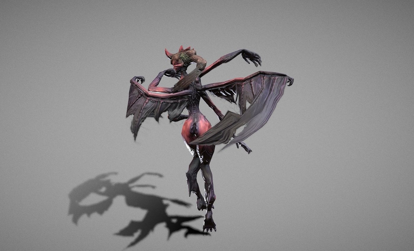 Berial Demon Low-poly 3D model_22
