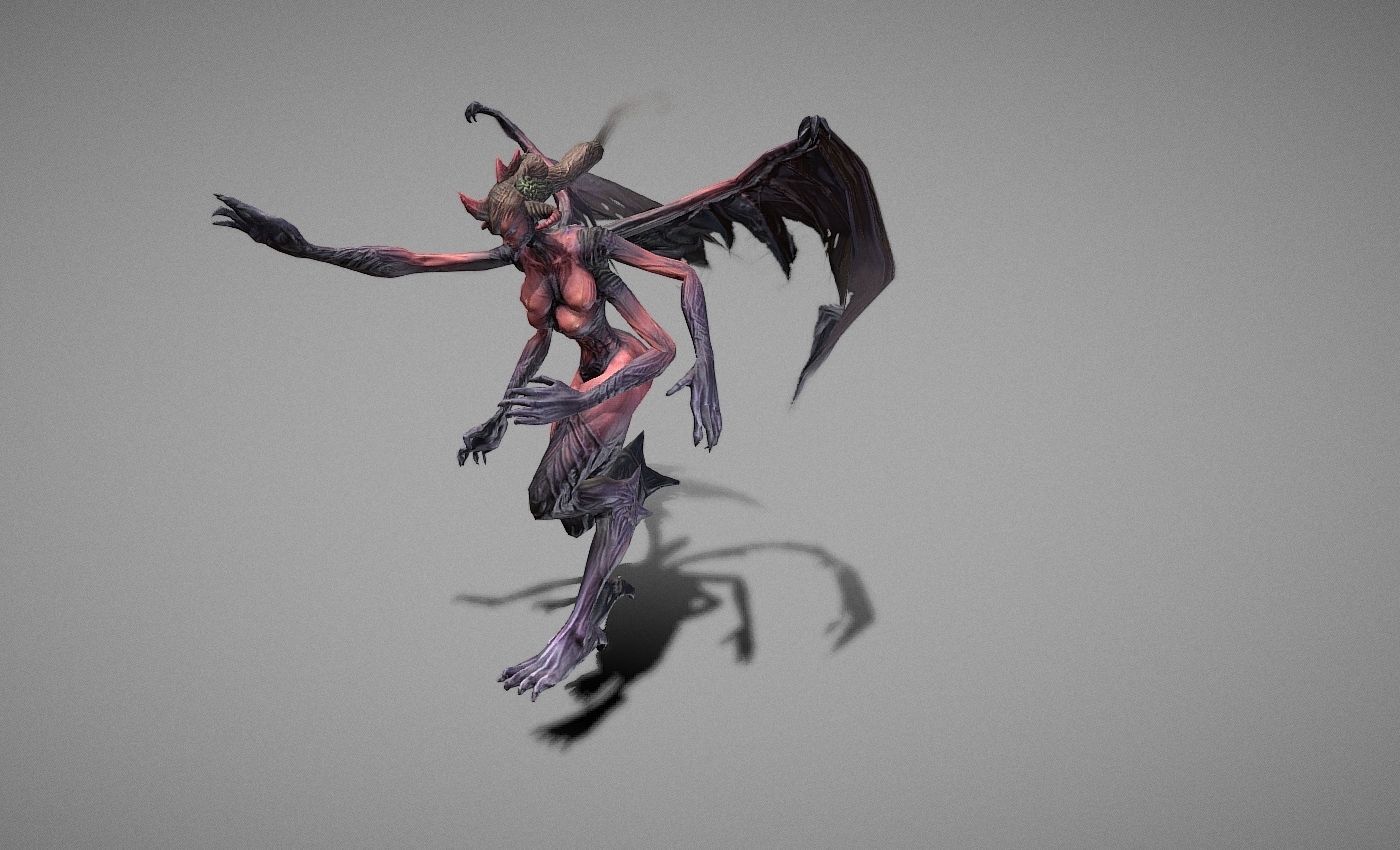 Berial Demon Low-poly 3D model_16