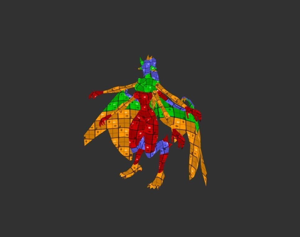 Berial Demon Low-poly 3D model_6