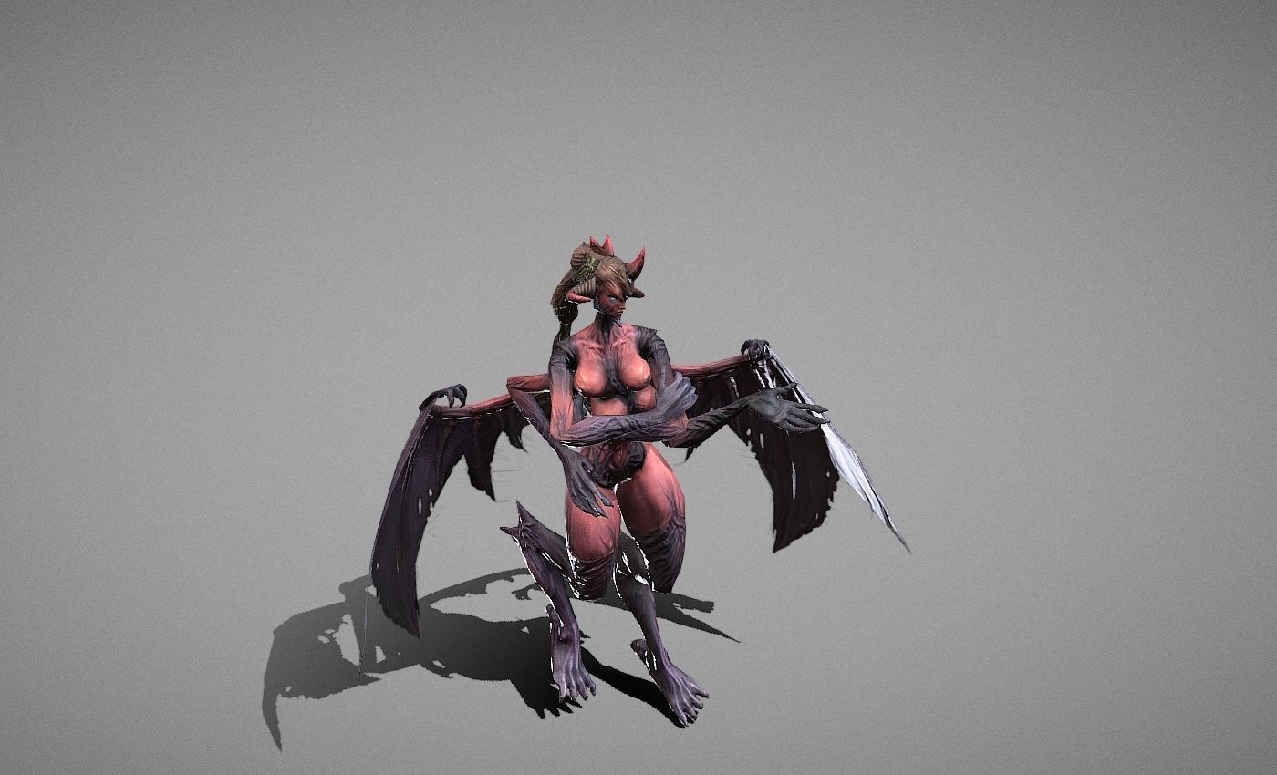 Berial Demon Low-poly 3D model_26