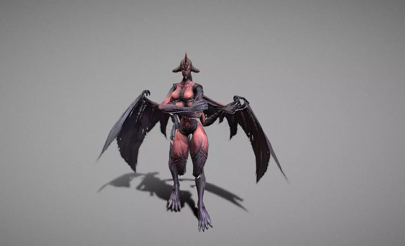 Berial Demon Low-poly 3D model_0