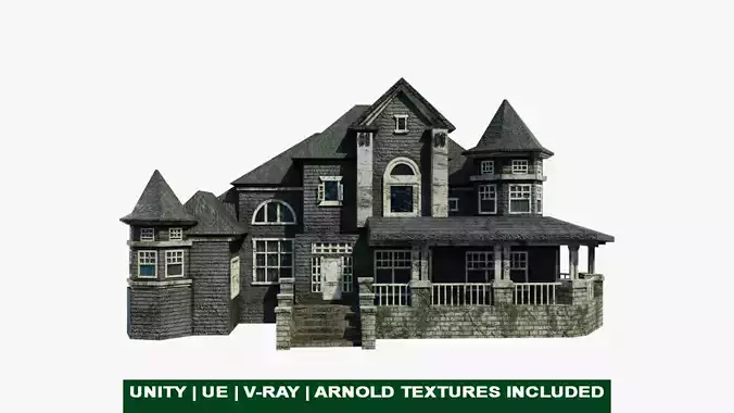 Old Abandoned House08 All PBR Unity UE Textures Included