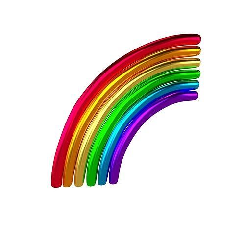 Rainbow v2 003 Low-poly 3D model